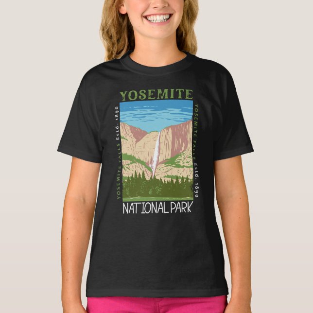 Camiseta Catarata en el Parque Nacional Yosemite (Anverso)