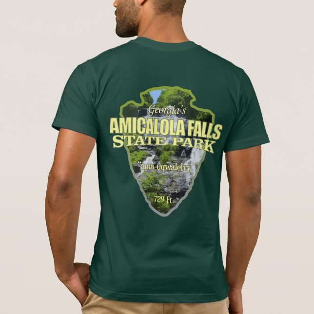 Camiseta Cataratas de Amicalola (punta de flecha) (Reverso)