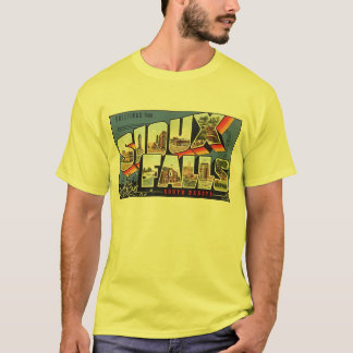 Camiseta Cataratas de Sioux vintage, postal SD
