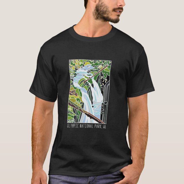 Camiseta Cataratas del Duc Sol Parque Nacional Olímpico de  (Anverso)