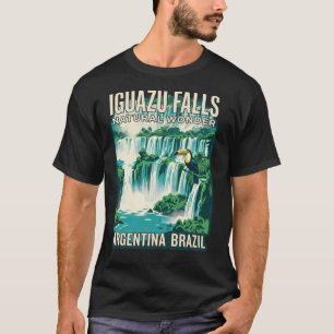 Camiseta Cataratas del Iguazú Argentina Brasil Póster de Vi