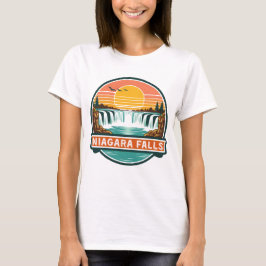 Camiseta cataratas del niágara canadá diseño retro