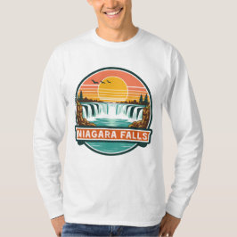 Camiseta cataratas del niágara canadá diseño retro