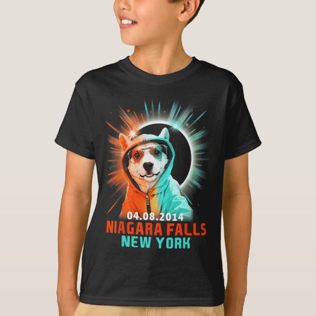 Camiseta Cataratas del Niágara eclipse solar total de Nueva (Anverso)