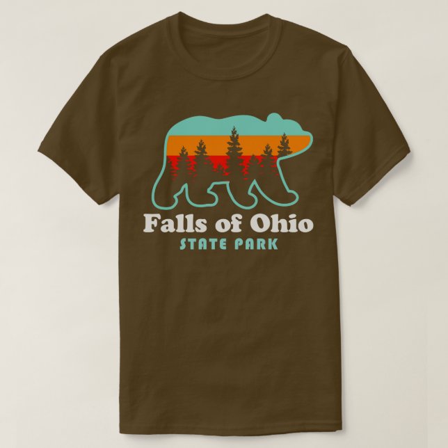 Camiseta Cataratas del Parque Estatal Ohio Bear sville Indi (Diseño del anverso)