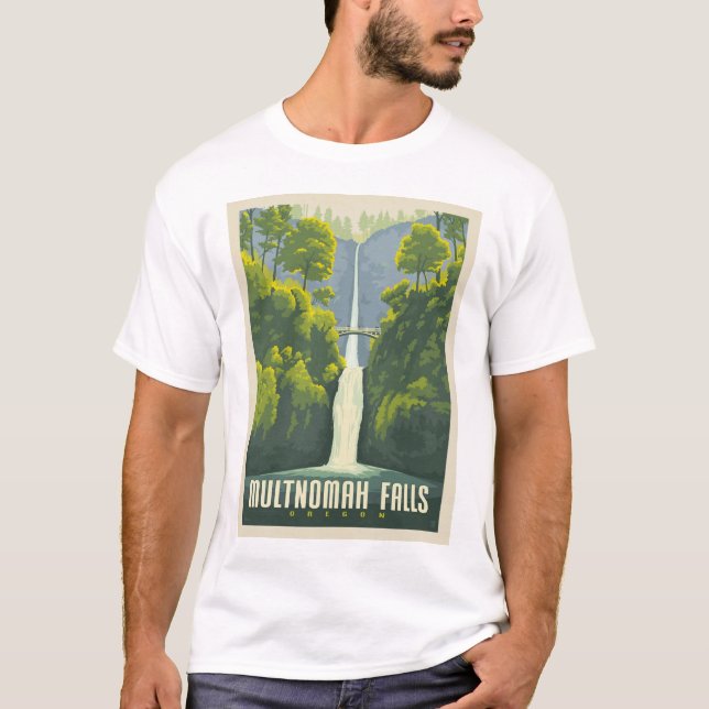 Camiseta Cataratas Multnomah | Oregon (Anverso)
