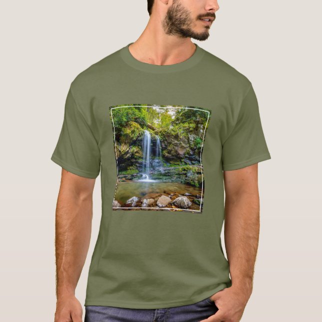 Camiseta Cataratas | Parque nacional de la montaña Smokey (Anverso)