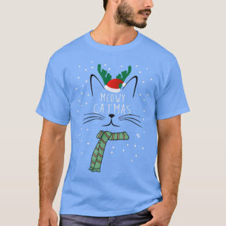 Camiseta Catas del gato Meowy del navidad