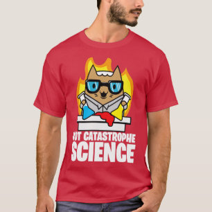 Camiseta Catástrofe Ciencia Pun Cat Shirt Graciosa Química