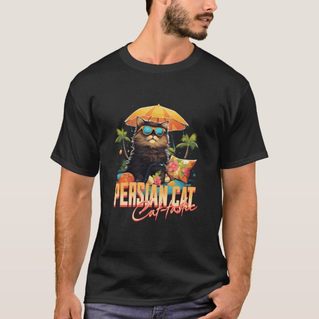 Camiseta Catástrofe de gato persa (Anverso)