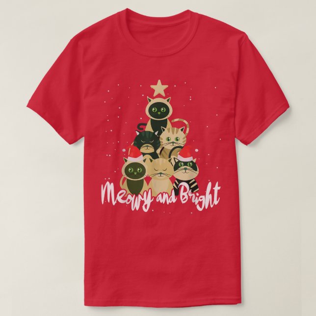 Camiseta Catástrofes De Árbol De Navidad Luminosas Y Lumino (Diseño del anverso)