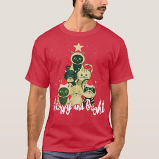 Camiseta Catástrofes De Árbol De Navidad Luminosas Y Lumino