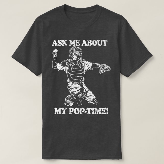 Camiseta Catcher Capturando Baseball Softball Time Defense  (Diseño del anverso)