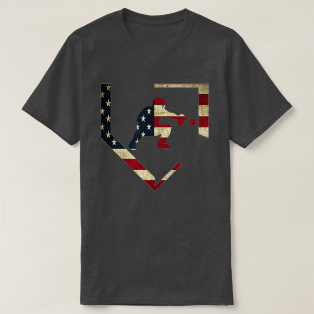 Camiseta Catcher de béisbol de secundaria Gear Bandera Amer (Diseño del anverso)