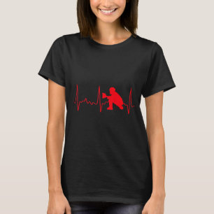 Camiseta Catcher del Béisbol - latido cardíaco de los cazad