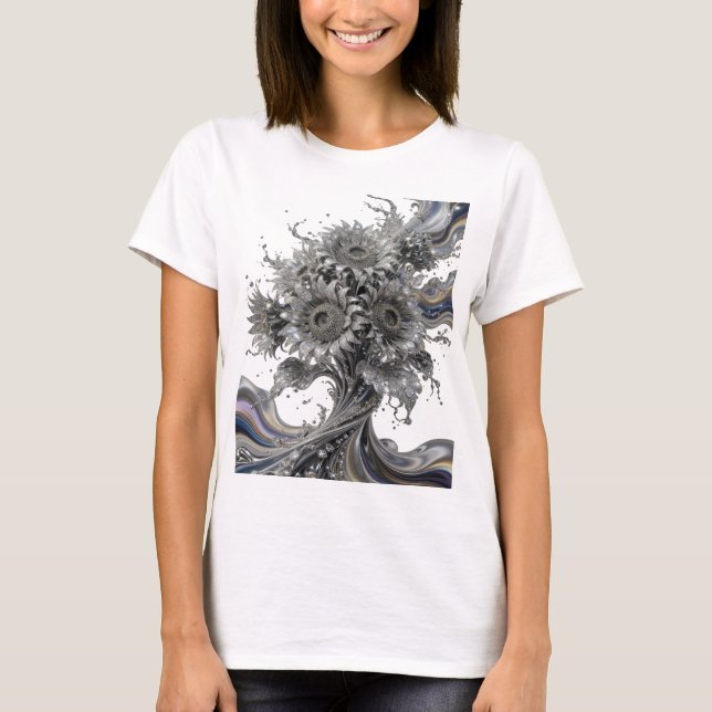 Camiseta Catchy Silver con declaración de ARTE ABS (Anverso)