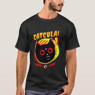 Camiseta Catcula Gracioso Gato Japonés Vampiro Gato Hombres