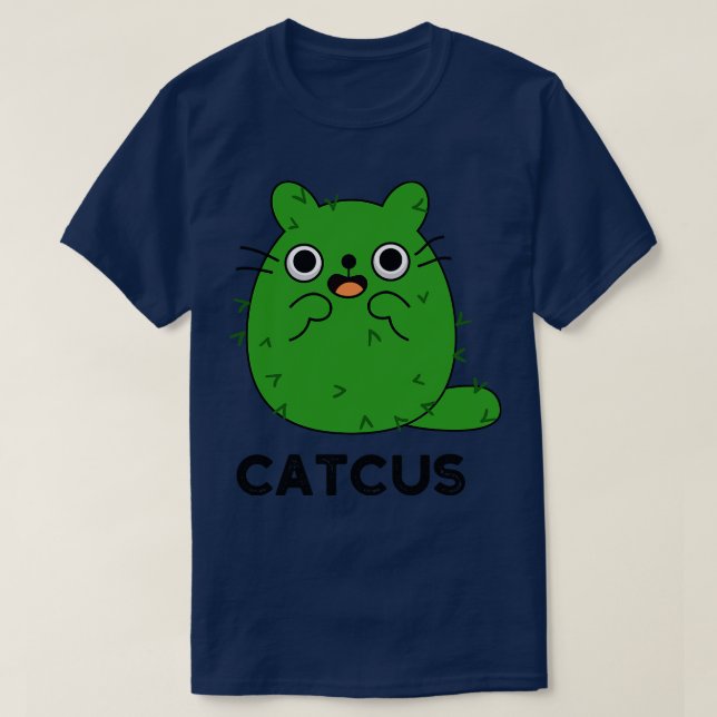 Camiseta Catcus Cute Cat Cactus Pun 1 (Diseño del anverso)