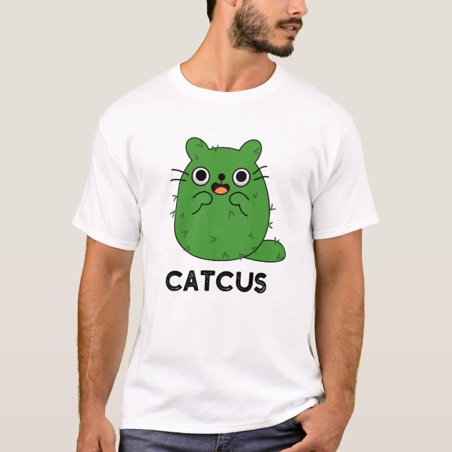 Camiseta Catcus Funny Cat Cactus Pun (Anverso)