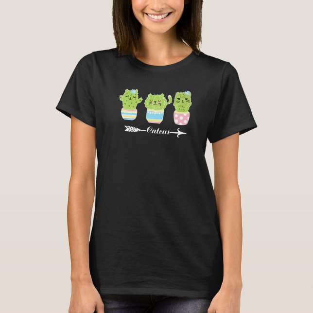 Camiseta Catcus Women Mens Cactus Cat Plant Catus Plant (Anverso)