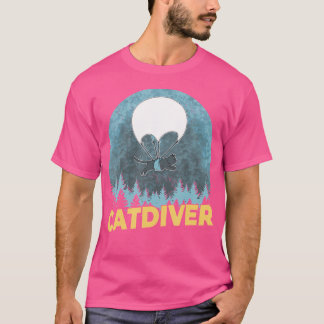 Camiseta Catdiver - Funny Skydiver Cat Parachuing Skydivin