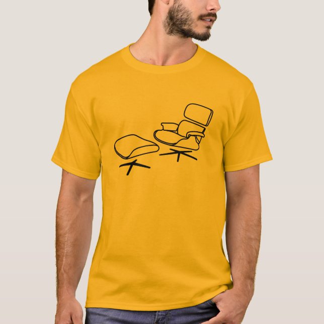 Camiseta Cátedra Eames con otomano (Anverso)