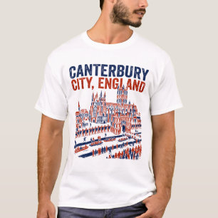 Camiseta Catedral de Canterbury y escena de Inglaterra del