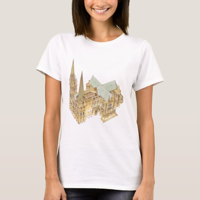 Camiseta Catedral de Chartres. Francia (Anverso)