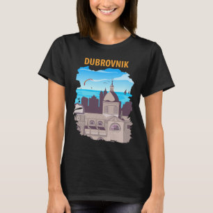 Camiseta Catedral de la Ciudad Antigua de Dubrovnik Púrpura