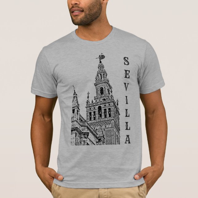 Camiseta Catedral de la Giralda Sevilla. Andalucía, España. (Anverso)