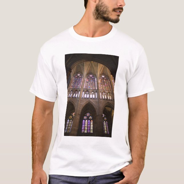 Camiseta Catedral de León, vidrieras interiores (Anverso)
