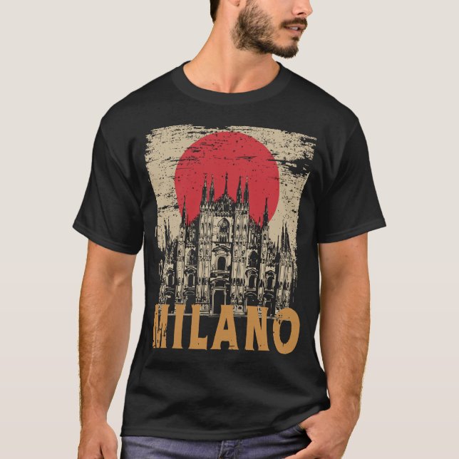 Camiseta Catedral de Milán Arte de Arquitectura Italiana (Anverso)