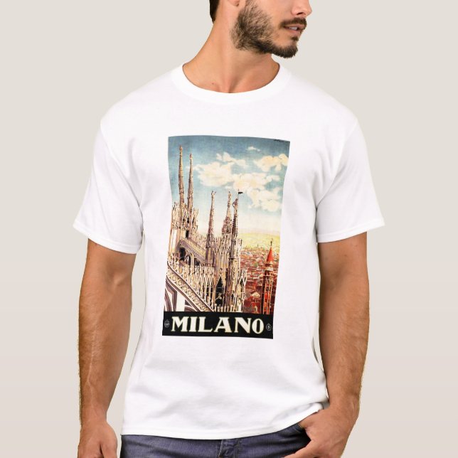 Camiseta Catedral de Milán de Milán Vintage (Anverso)