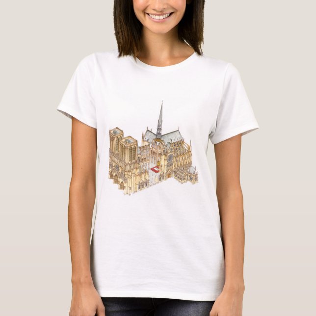 Camiseta Catedral de Notre-Dame. París Francia (Anverso)