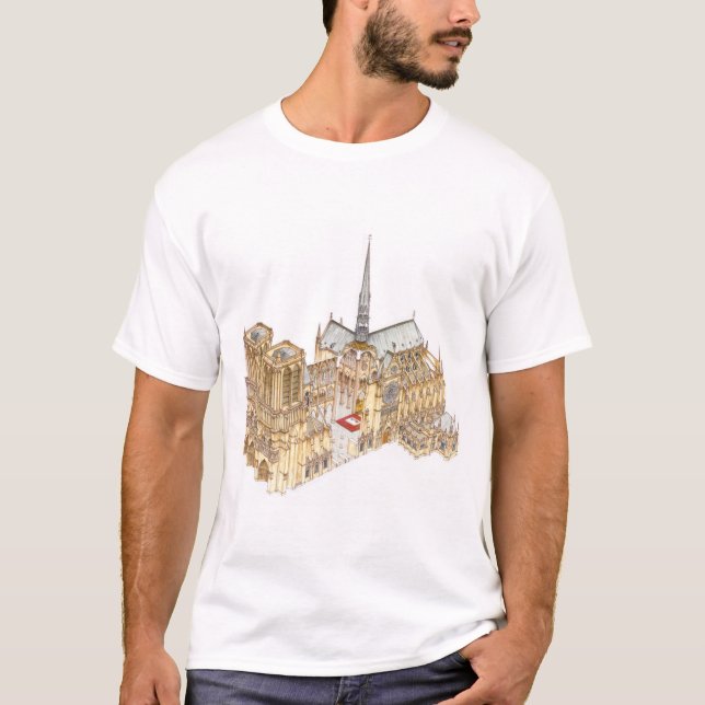 Camiseta Catedral de Notre-Dame. París Francia (Anverso)