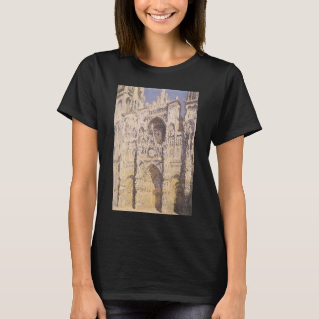 Camiseta Catedral de Ruán, Armonía Azul Dorado de Claude Mo (Anverso)