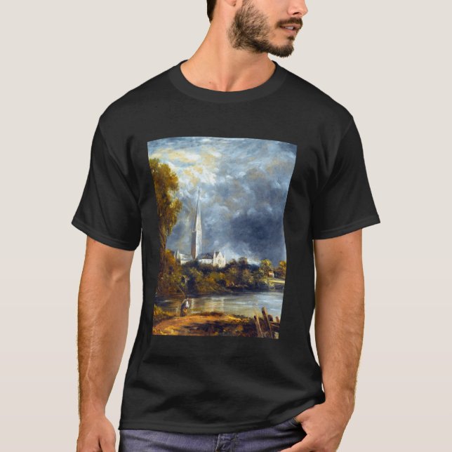 Camiseta Catedral de Salisbury John Constable Romanticismo  (Anverso)
