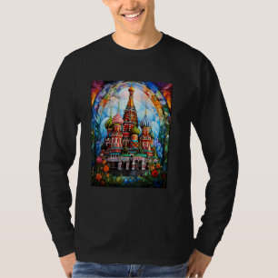 Camiseta Catedral de St. Basils con Estilo de Vidrio Manten