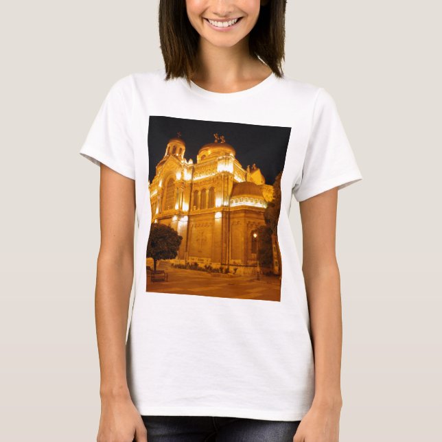 Camiseta Catedral de Varna de Noche (Anverso)