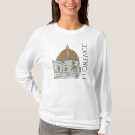 Camiseta Catedral del Duomo Florencia Italia Pen y Tinta