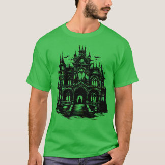Camiseta Catedral gótica atormentada Iglesia de la Fantasía