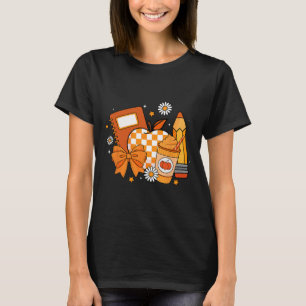 Camiseta Catedrático de lápiz Retro Coquette Bow Cae en tem