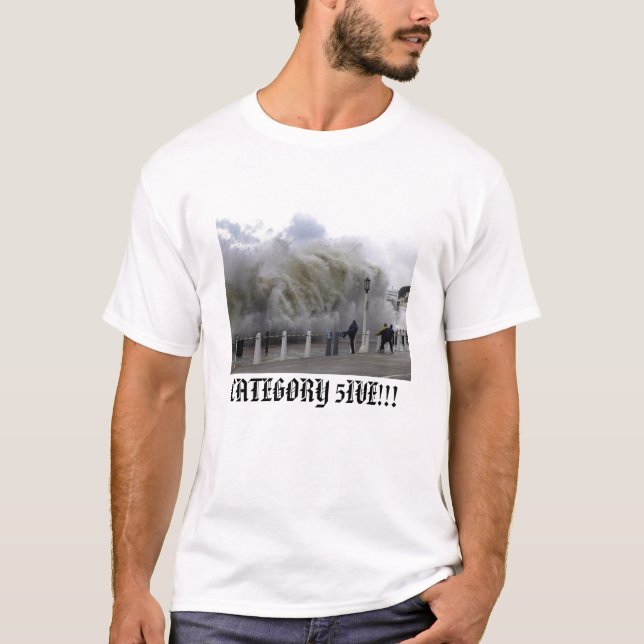 Camiseta ¡Categoría 5ive!!!      "Inundación de Tha", (Anverso)