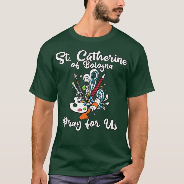 Camiseta Caterina de Bolonia patrona de artistas (Anverso)