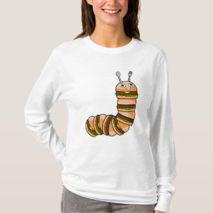 Camiseta Caterpillar como Cheeseburger con carne y ensalada