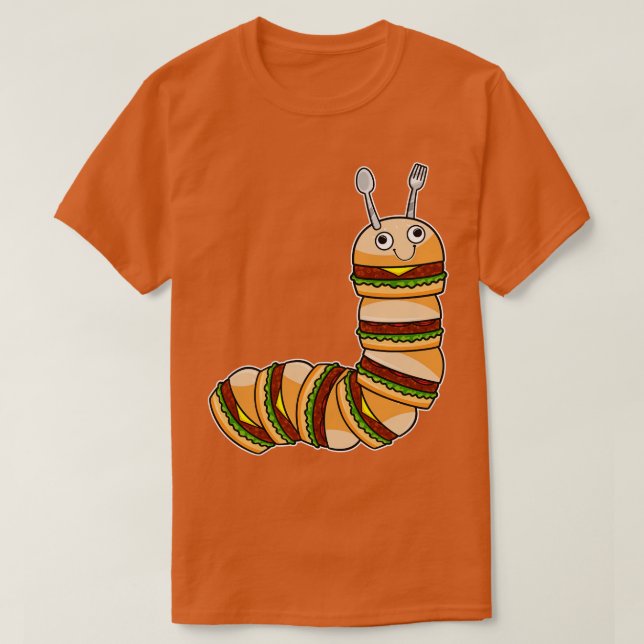 Camiseta Caterpillar como Cheeseburger con ensalada de carn (Diseño del anverso)