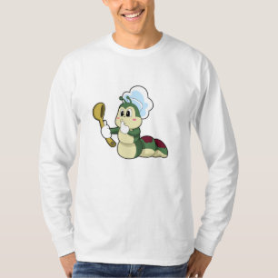 Camiseta Caterpillar como chef con cuchara de madera