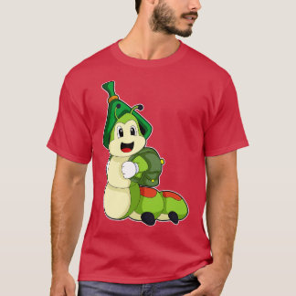 Camiseta Caterpillar como estudiante con mochila