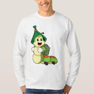 Camiseta Caterpillar como estudiante con mochila