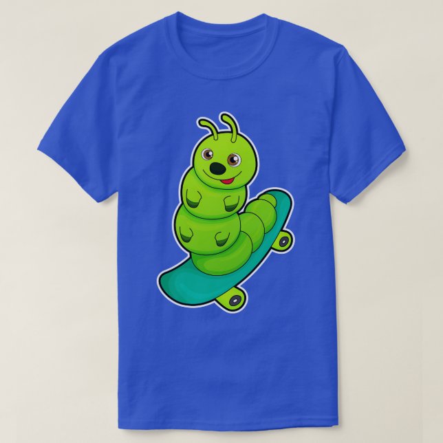Camiseta Caterpillar Como Patinador Con Skyboard (Diseño del anverso)